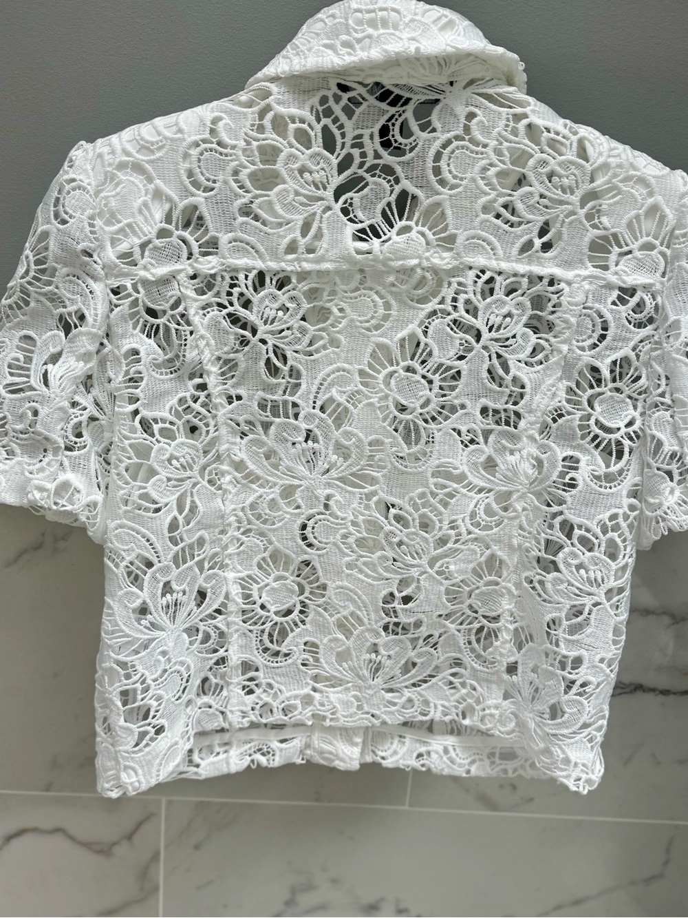 White House Black Market Lace Button up jacket - Picture 6 of 7